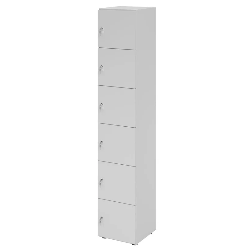 Schließfachschrank Pure - 6 Fächer H215,6 cm- Locker - Garderobenschrank