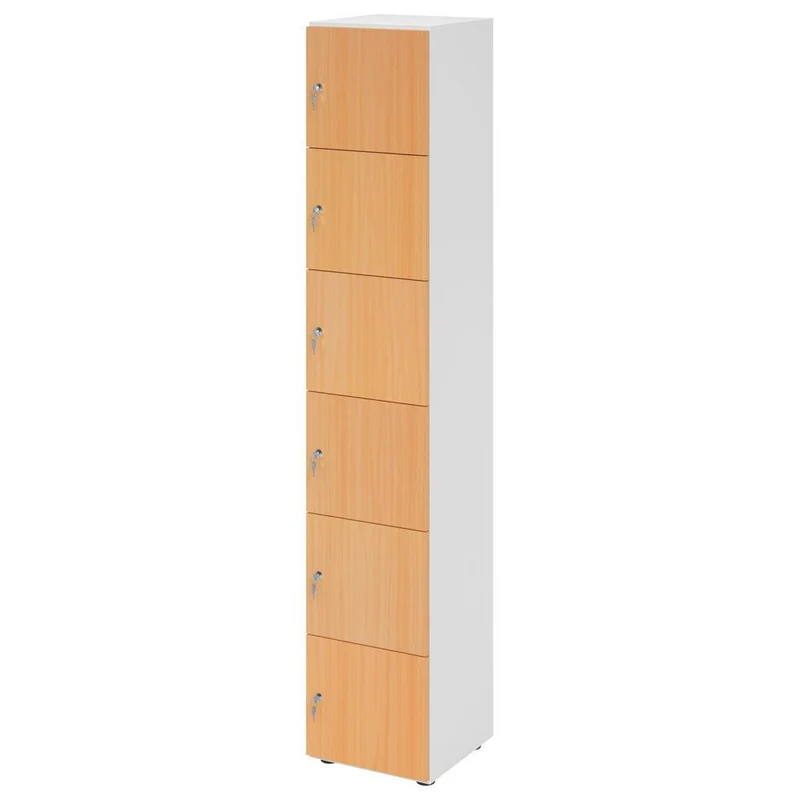 Schließfachschrank Pure - 6 Fächer H215,6 cm- Locker - Garderobenschrank