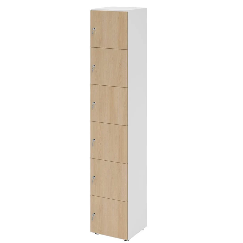Schließfachschrank Pure - 6 Fächer H215,6 cm- Locker - Garderobenschrank