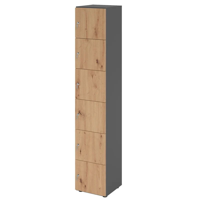 Schließfachschrank Pure - 6 Fächer H215,6 cm- Locker - Garderobenschrank