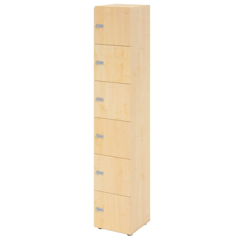 Schließfachschrank Pure - 6 Fächer H215,6 cm- Locker - Garderobenschrank