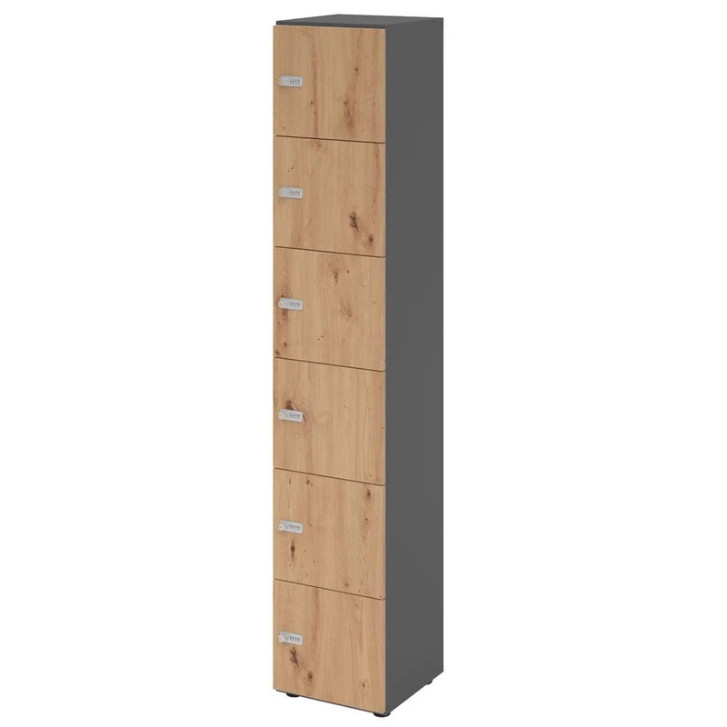 Schließfachschrank Pure - 6 Fächer H215,6 cm- Locker - Garderobenschrank