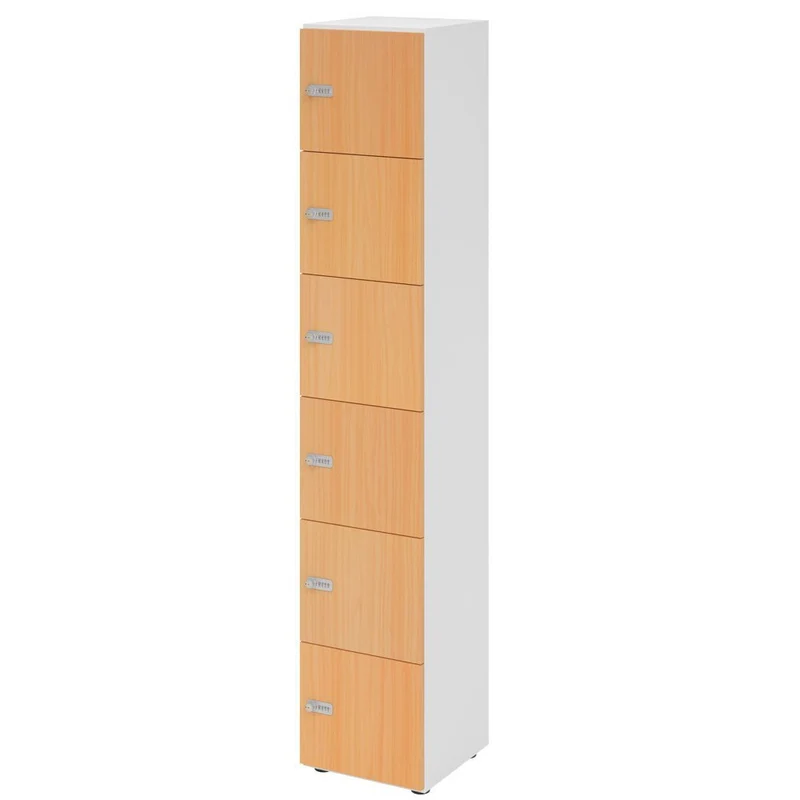 Schließfachschrank Pure - 6 Fächer H215,6 cm- Locker - Garderobenschrank