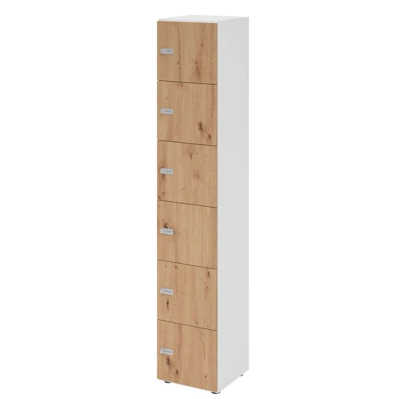 Schließfachschrank Pure - 6 Fächer H215,6 cm- Locker - Garderobenschrank