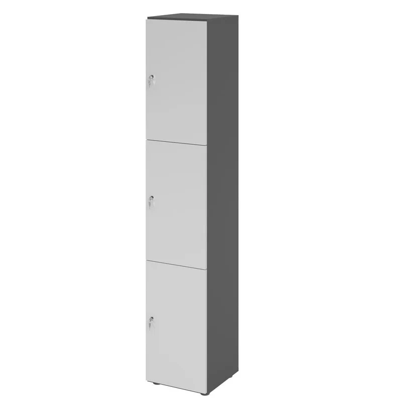Schließfachschrank Pure - 3 Wert-Fächer H215,6 cm- Locker - Garderobenschrank