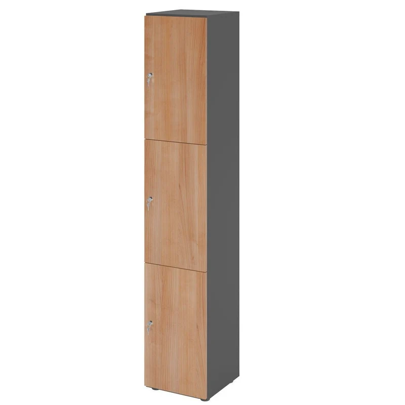 Schließfachschrank Pure - 3 Wert-Fächer H215,6 cm- Locker - Garderobenschrank