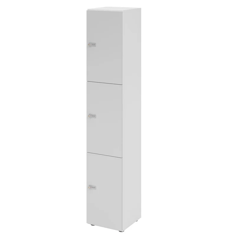 Schließfachschrank Pure - 3 Wert-Fächer H215,6 cm- Locker - Garderobenschrank