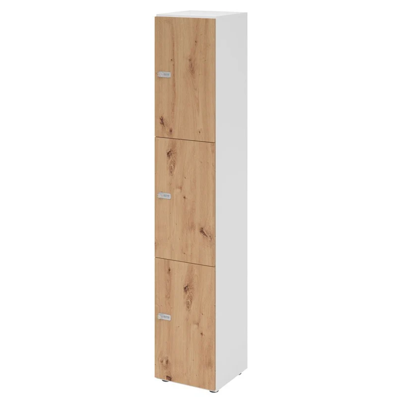 Schließfachschrank Pure - 3 Wert-Fächer H215,6 cm- Locker - Garderobenschrank