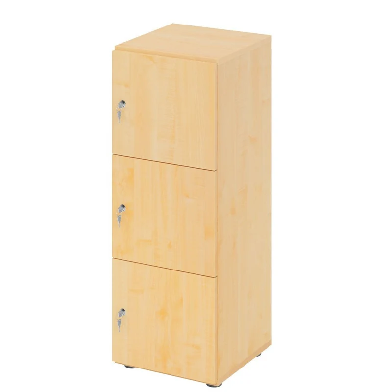 Schließfachschrank Pure - 3 Fächer H110 cm - Locker - Garderobenschrank