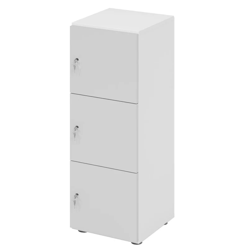 Schließfachschrank Pure - 3 Fächer H110 cm - Locker - Garderobenschrank