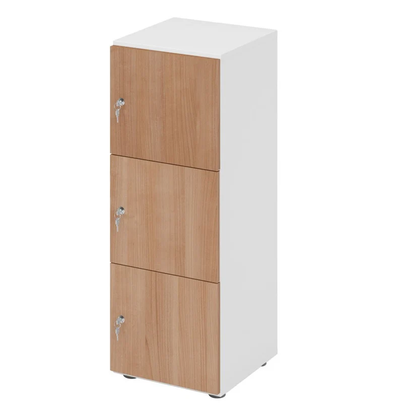 Schließfachschrank Pure - 3 Fächer H110 cm - Locker - Garderobenschrank