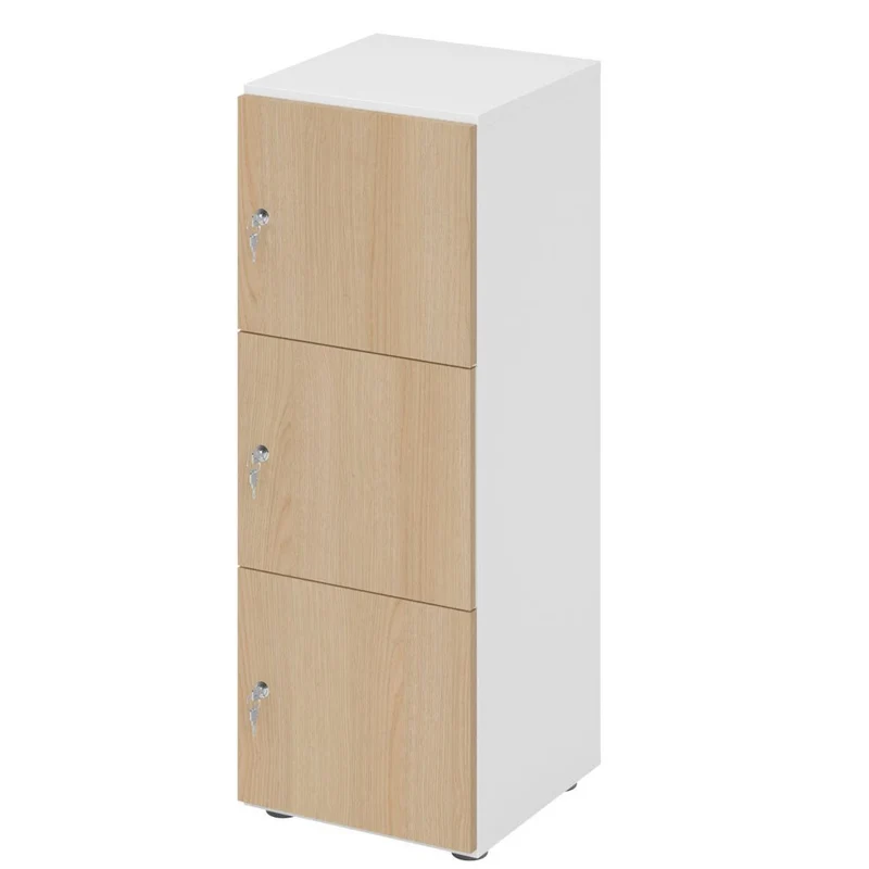 Schließfachschrank Pure - 3 Fächer H110 cm - Locker - Garderobenschrank