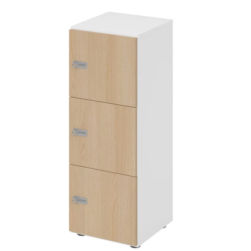 Schließfachschrank Pure - 3 Fächer H110 cm - Locker - Garderobenschrank