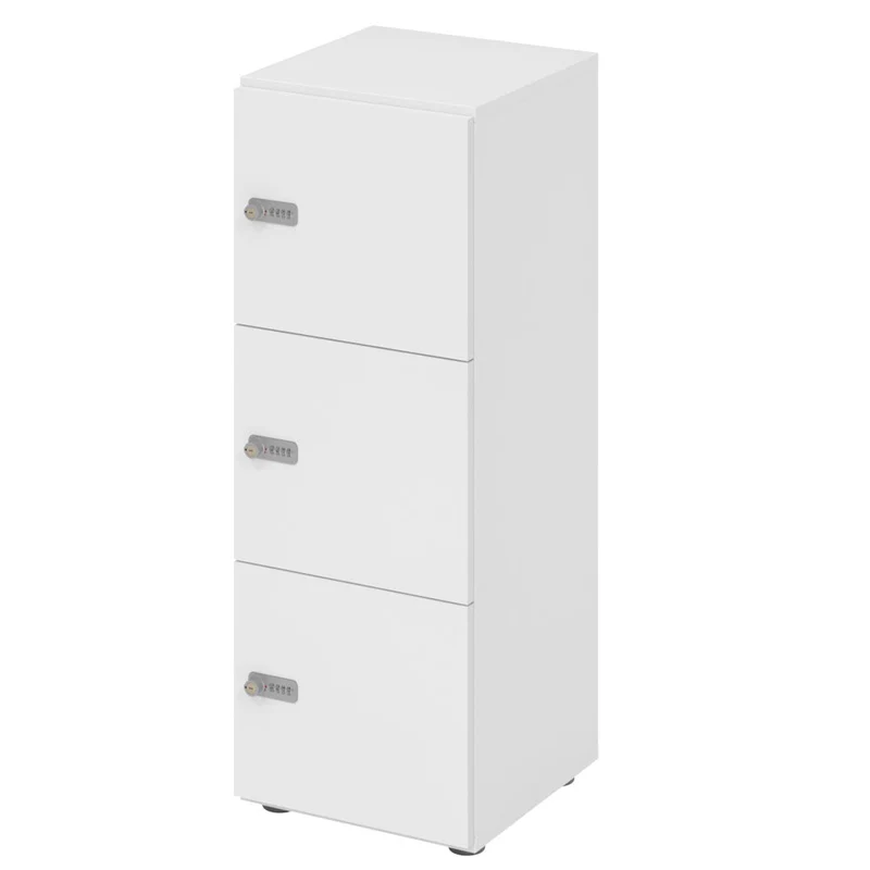 Schließfachschrank Pure - 3 Fächer H110 cm - Locker - Garderobenschrank
