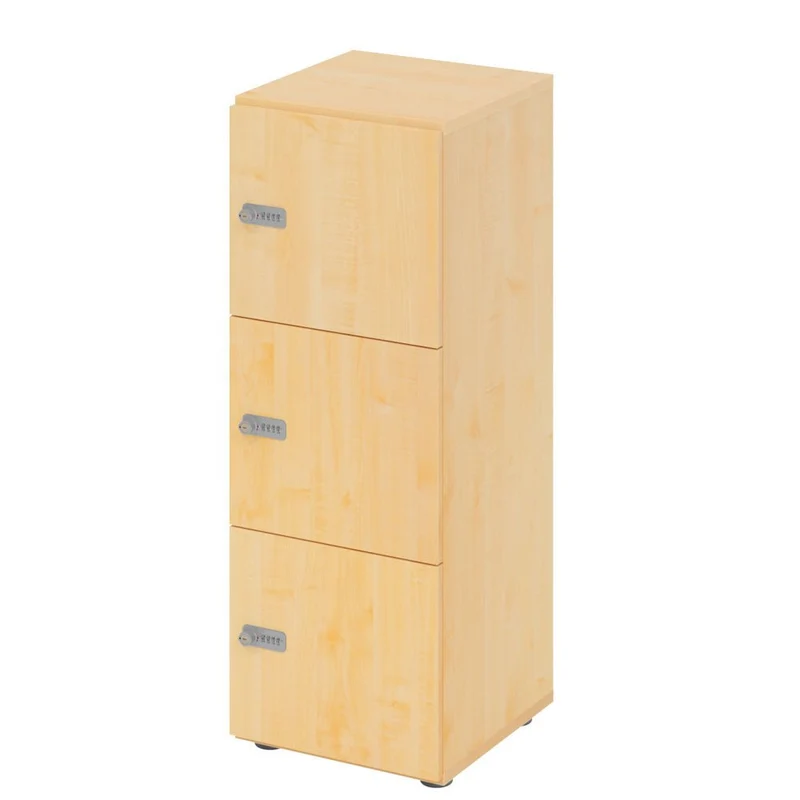 Schließfachschrank Pure - 3 Fächer H110 cm - Locker - Garderobenschrank