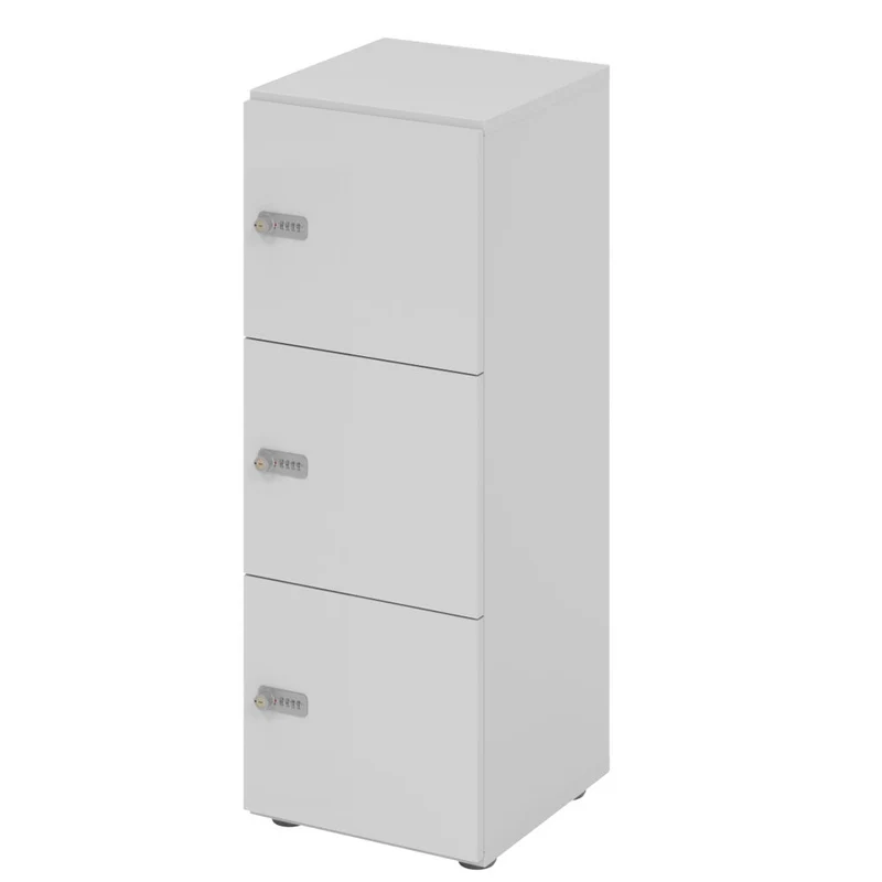 Schließfachschrank Pure - 3 Fächer H110 cm - Locker - Garderobenschrank