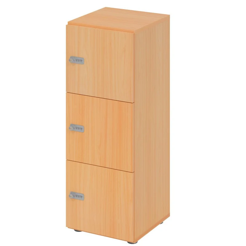 Schließfachschrank Pure - 3 Fächer H110 cm - Locker - Garderobenschrank