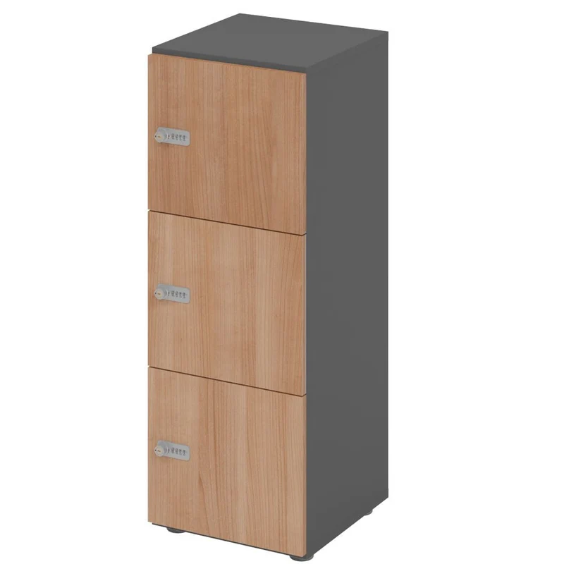 Schließfachschrank Pure - 3 Fächer H110 cm - Locker - Garderobenschrank