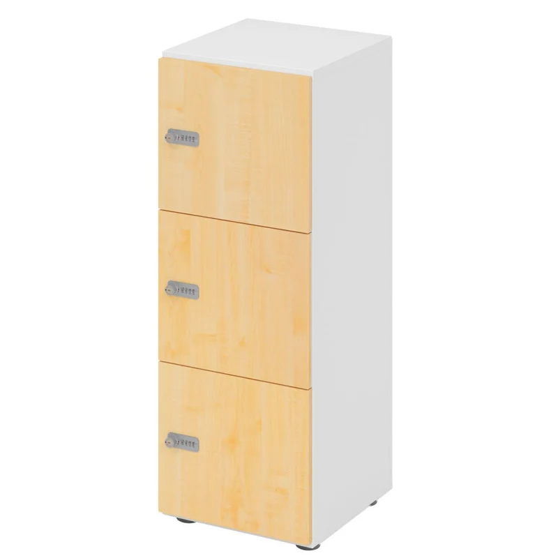 Schließfachschrank Pure - 3 Fächer H110 cm - Locker - Garderobenschrank