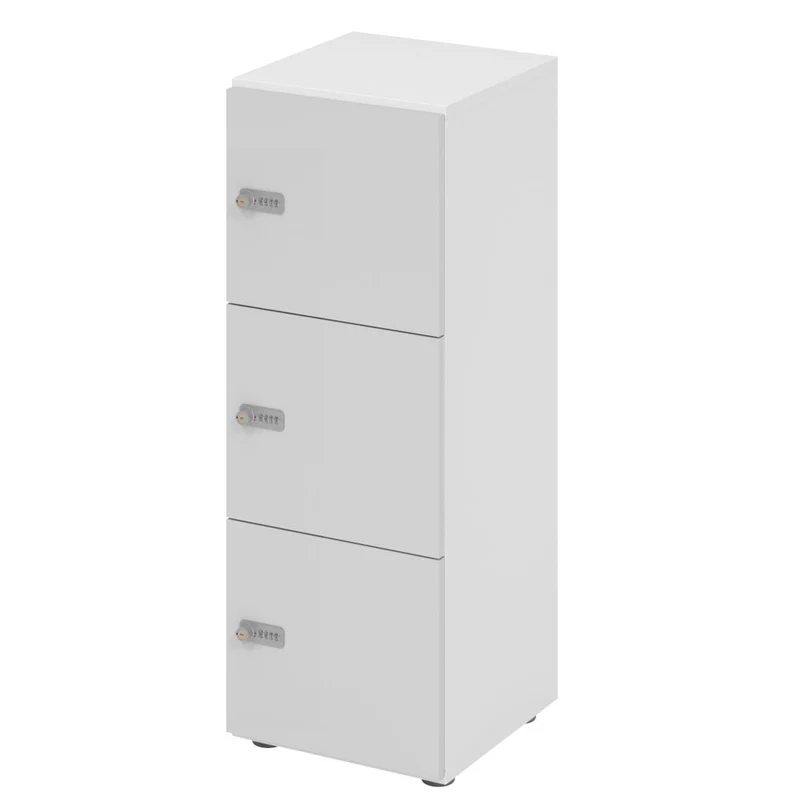 Schließfachschrank Pure - 3 Fächer H110 cm - Locker - Garderobenschrank