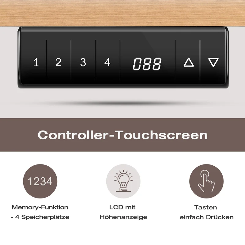 Elektrisch Höhenverstellbarer Schreibtisch 140X70 cm
