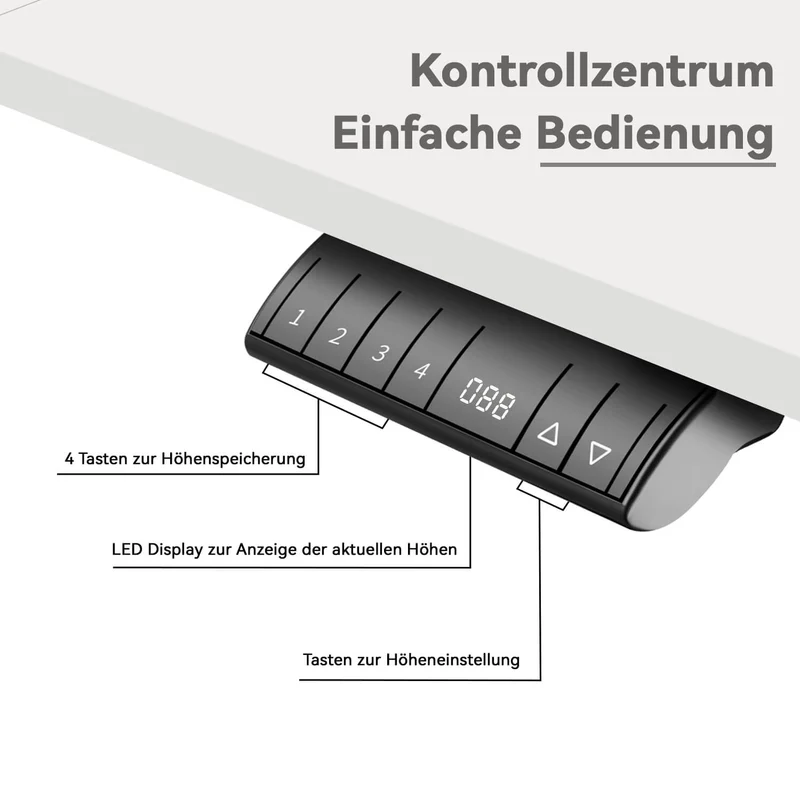 Elektrisch Höhenverstellbarer Schreibtisch 140X70 cm