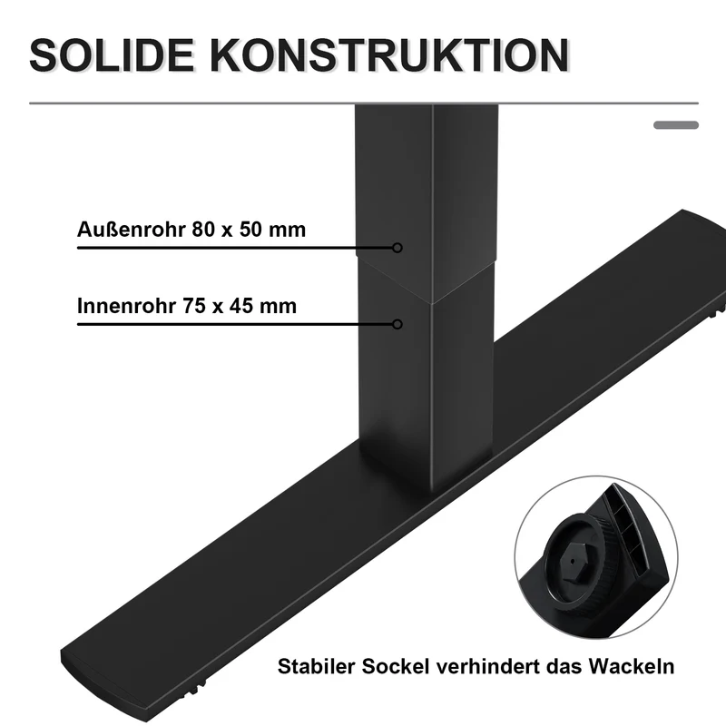 Doppelmotor Höhenverstellbares Tischgestell