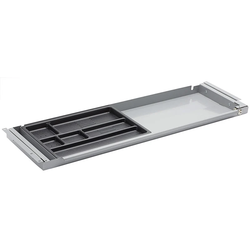 Unterbauschublade Schreibtisch Schublade Schwarz Slim Tray - B 87,6 x T 26 x H 3,2/4,5 cm