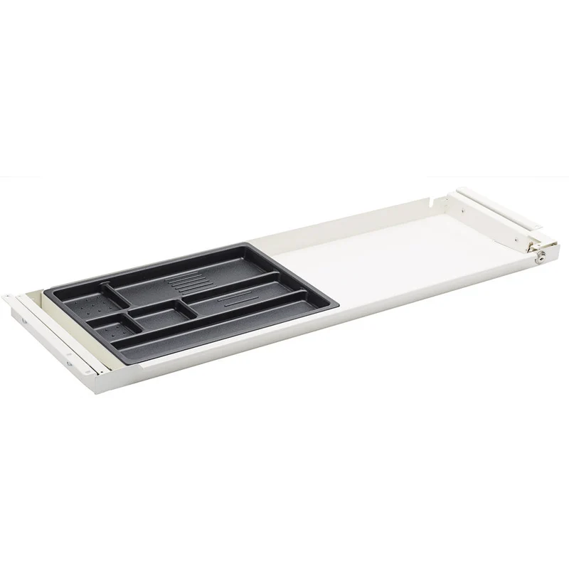 Unterbauschublade Schreibtisch Schublade Schwarz Slim Tray - B 87,6 x T 26 x H 3,2/4,5 cm