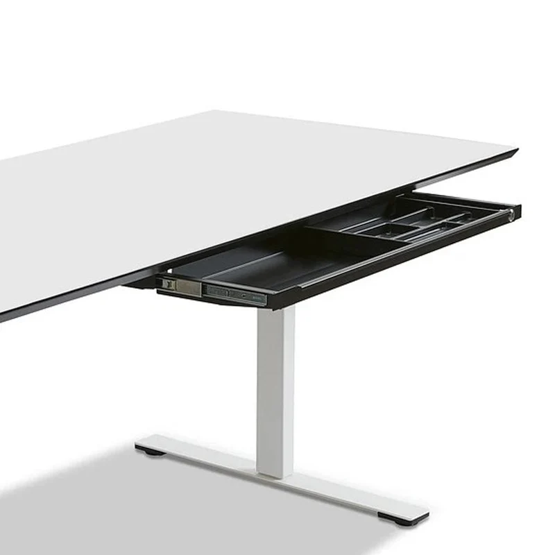 Unterbauschublade Schreibtisch Schublade Schwarz Slim Tray - B 87,6 x T 26 x H 3,2/4,5 cm