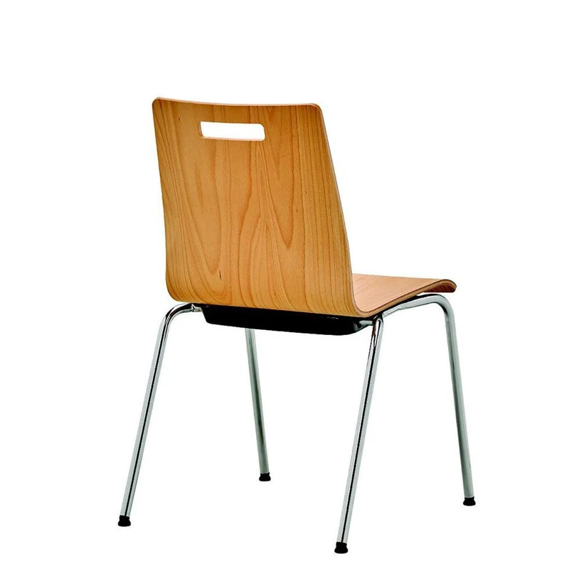 Stapelstuhl Besucherstuhl 4-Fuß PLUS 5 - Holzschalenstuhl - Gestell Schwarz - Reihenverbinder - Schreibtablar - Jetzt mit Bestpreis auf Rechnung kaufen
