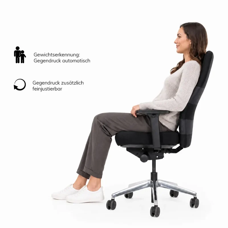 Ergonomischer Bürostuhl Agilis AG10 | Comfort | Leder