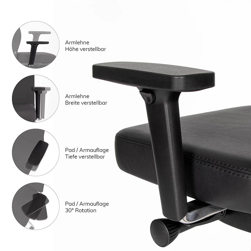 Ergonomischer Bürostuhl Agilis AG10 | Comfort | Leder