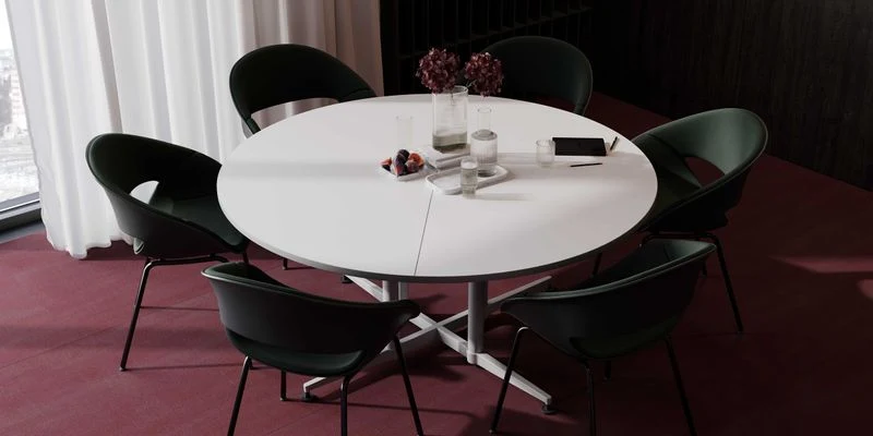 Kusch+Co San Siro runder Konferenztisch Metallbeine