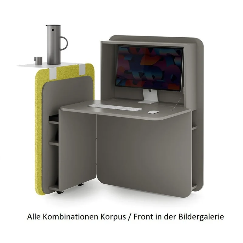 FlatUp FM Designschreibtisch | Homeoffice Schreibtisch | Klapptisch | Mobil auf Rollen