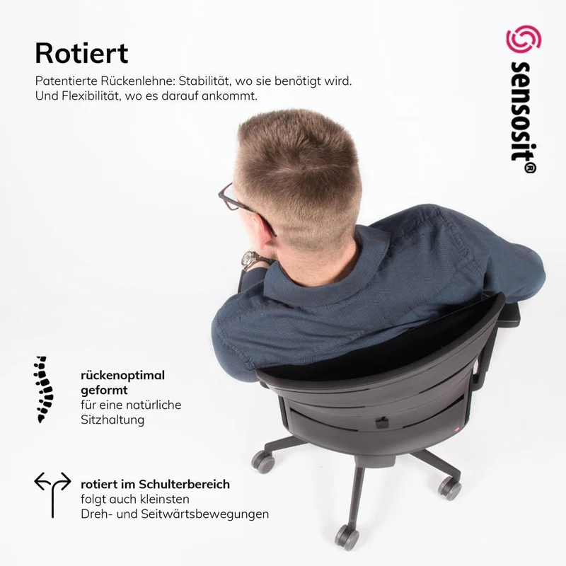 Ergonomischer Bürostuhl Netzrücken lento Matrix MT13 | Anthrazit