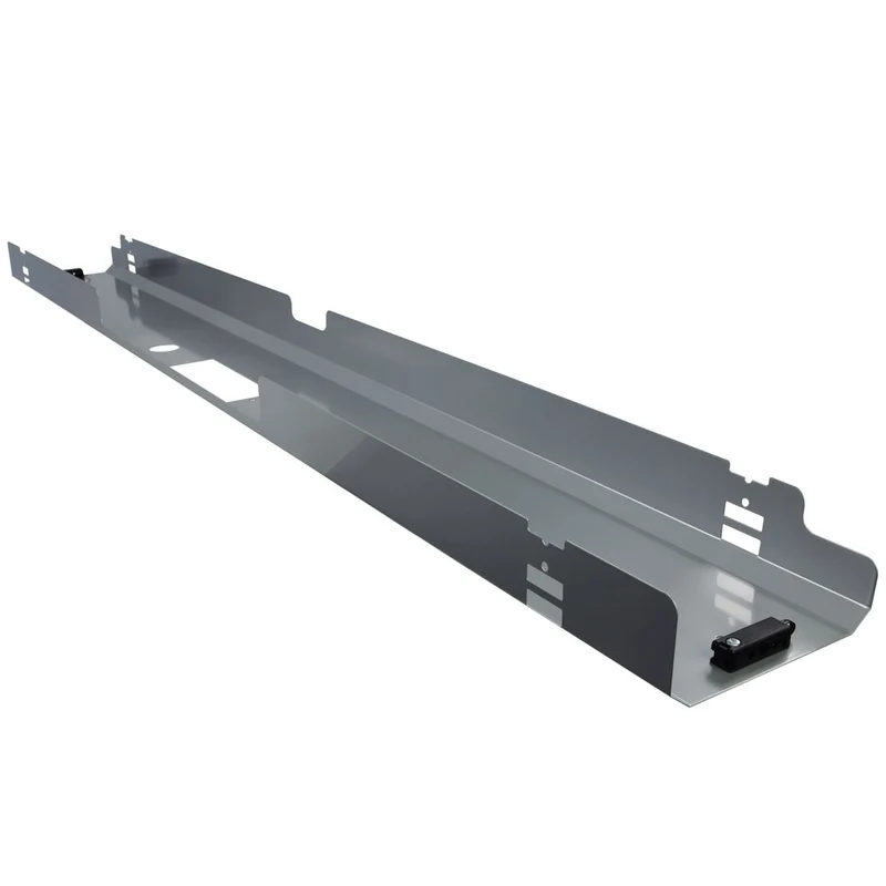 Kabelkanal Kabelwanne für Schreibtisch abklappbar - Weiß / Schwarz / Silber