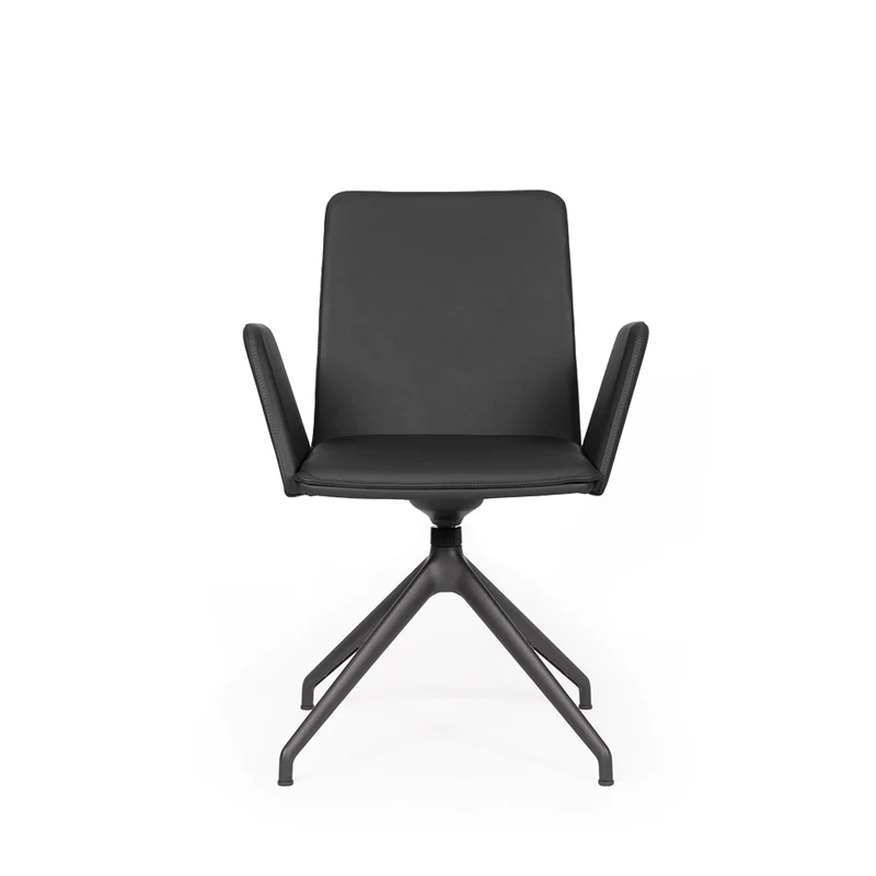 lento Smart Z Besucherstuhl Leder - Konferenzstuhl mit Wippfunktion
