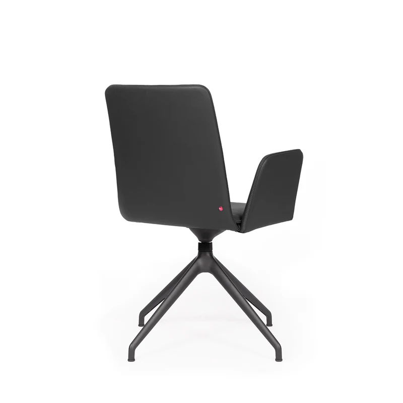 lento Smart Z Besucherstuhl Leder - Konferenzstuhl mit Wippfunktion