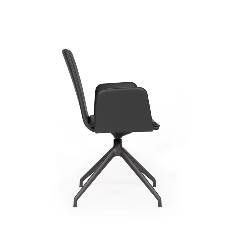 lento Smart Z Besucherstuhl Leder - Konferenzstuhl mit Wippfunktion