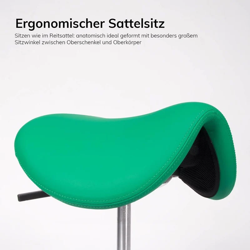 lento Stehhilfe - Ergonomischer Pendelhocker / Sattelsitz / Stehhocker für einen gesunden Rücken - Kunstleder Antibakteriell