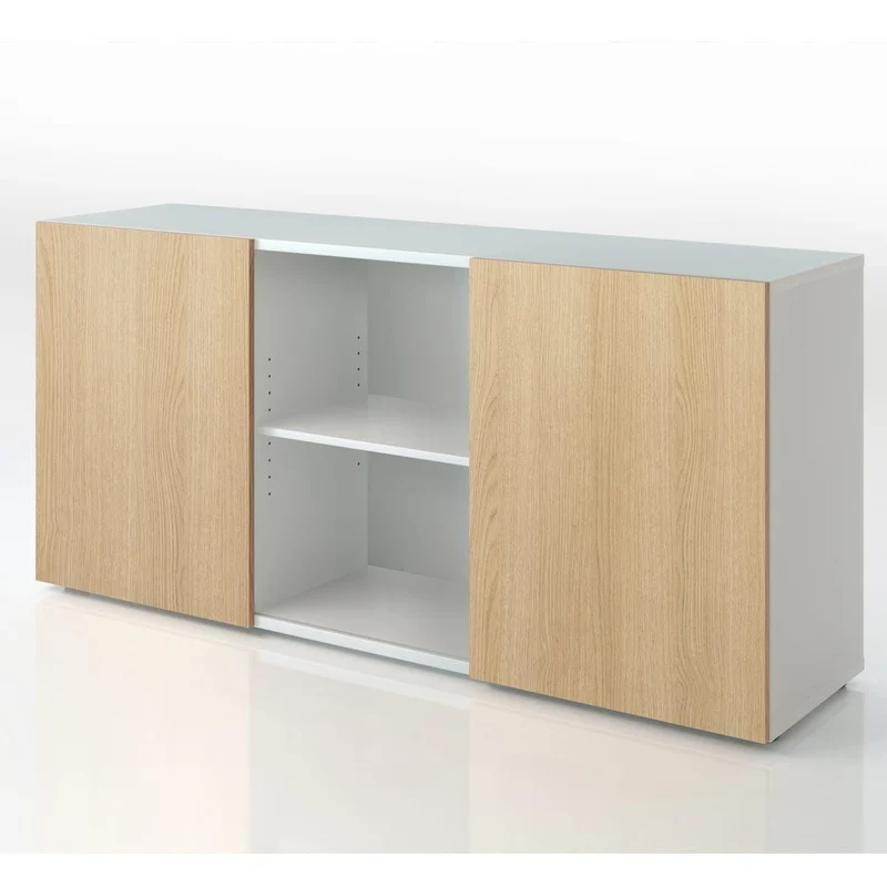 Sideboard Easy Schiebetürenschrank 2OH 160cm breit - Büromöbel Plus - mit Schwebetüren - auf Rechnung bestellen und sparen🇩🇪