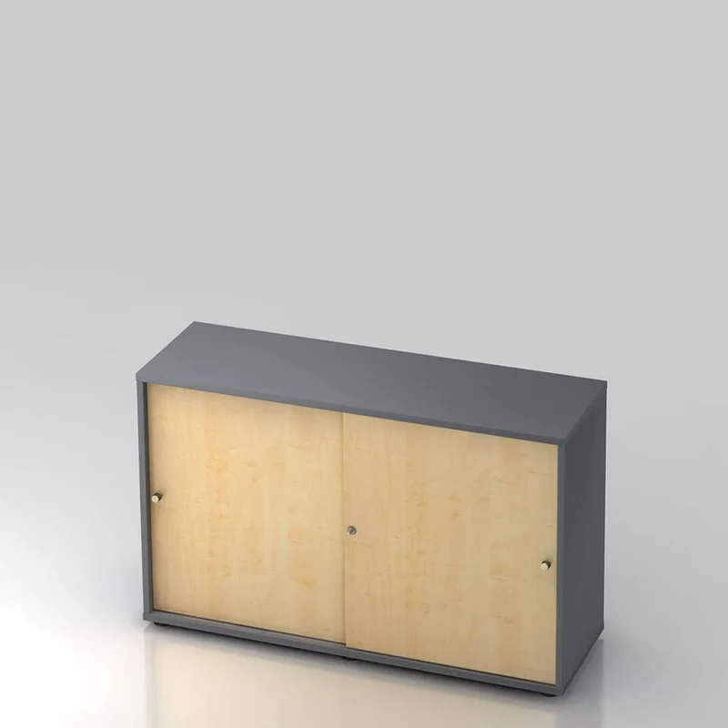 Schiebetürenschrank PLUS - Büromöbel Plus - 2 Ordnerhöhen 120cm breit