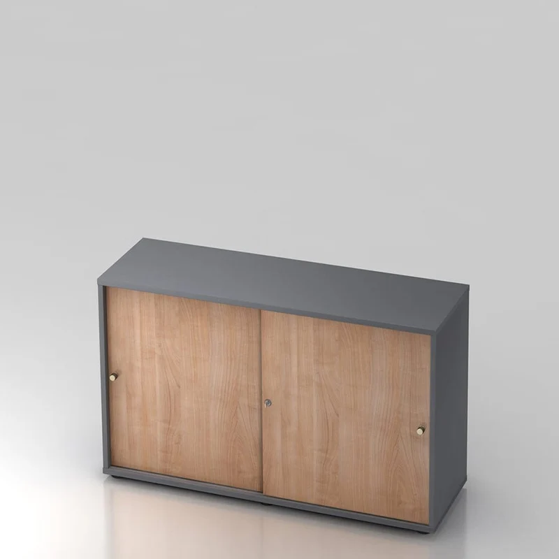 Schiebetürenschrank PLUS - Büromöbel Plus - 2 Ordnerhöhen 120cm breit