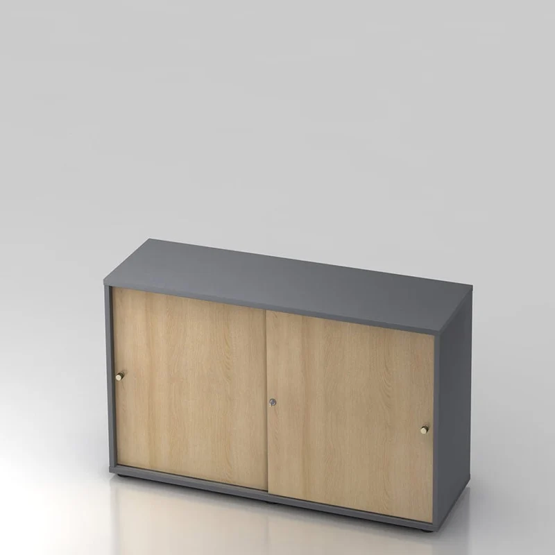 Schiebetürenschrank PLUS - Büromöbel Plus - 2 Ordnerhöhen 120cm breit