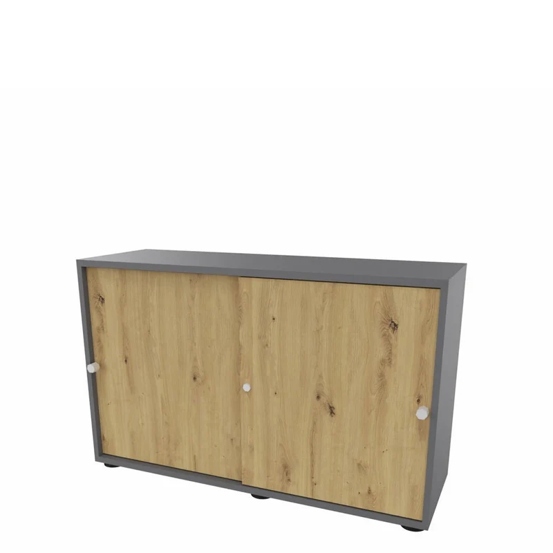Schiebetürenschrank PLUS - Büromöbel Plus - 2 Ordnerhöhen 120cm breit