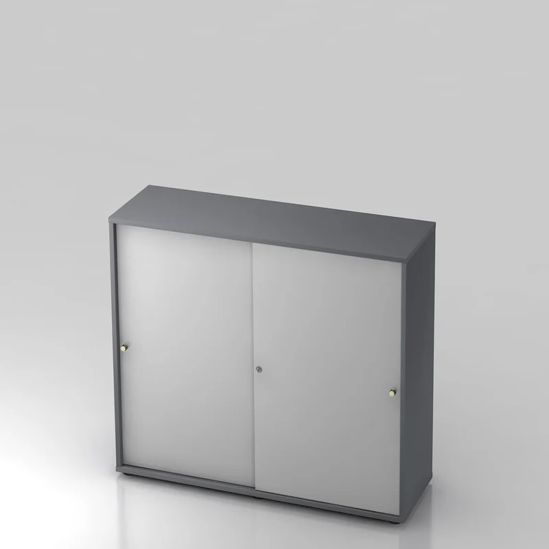 Schiebetürenschrank PLUS - Büromöbel Plus - 3 Ordnerhöhen 120cm breit