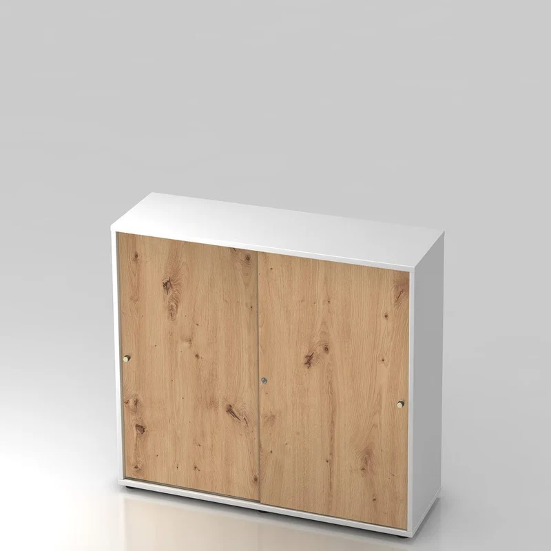 Schiebetürenschrank PLUS - Büromöbel Plus - 3 Ordnerhöhen 120cm breit