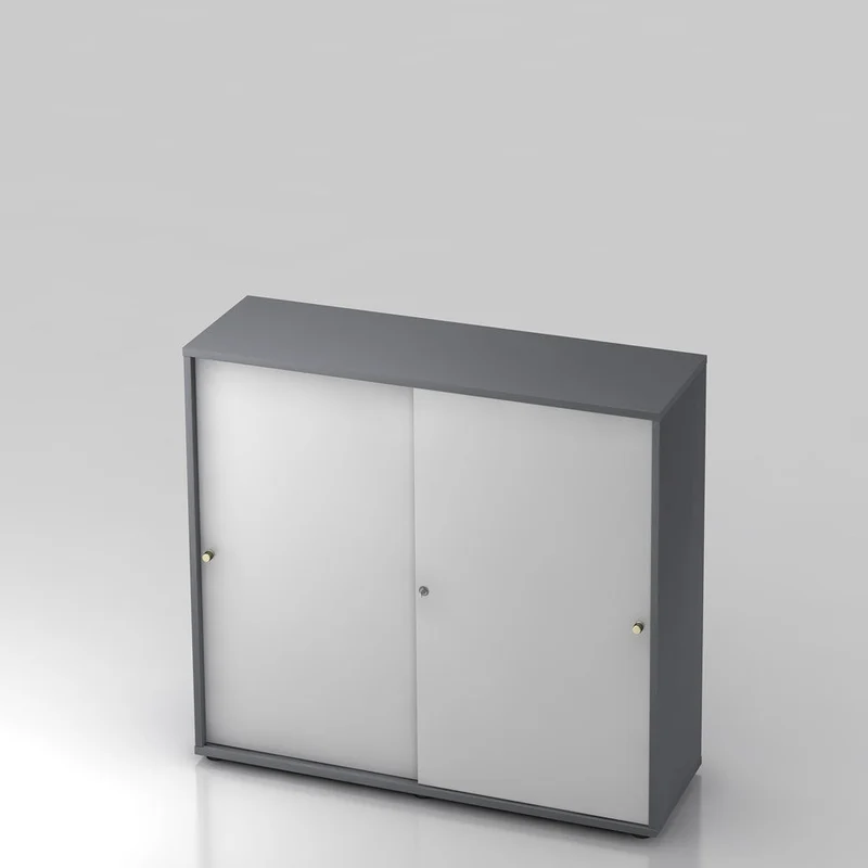 Schiebetürenschrank PLUS - Büromöbel Plus - 3 Ordnerhöhen 120cm breit