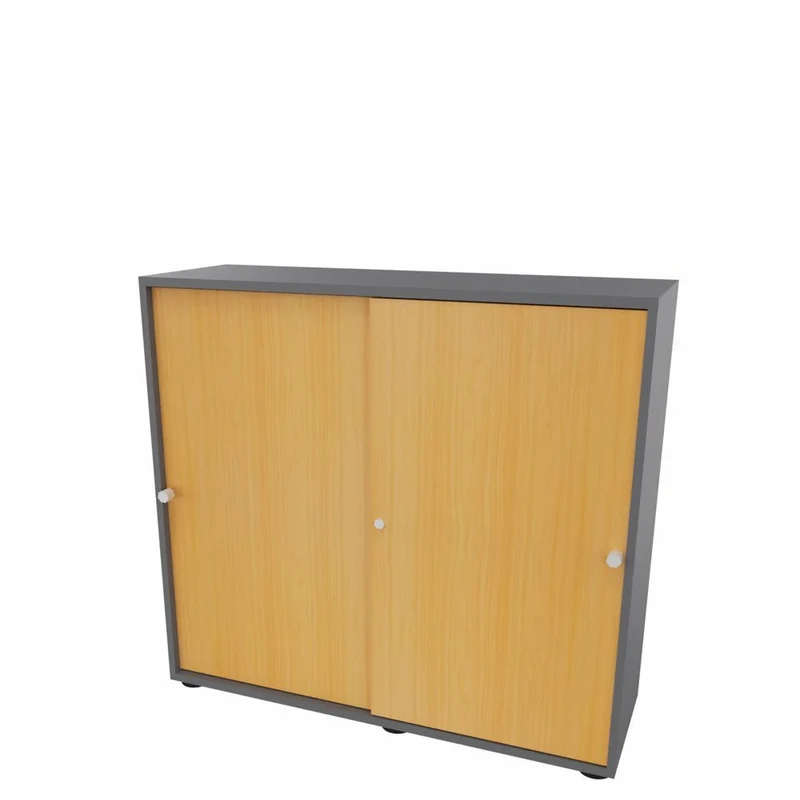 Schiebetürenschrank PLUS - Büromöbel Plus - 3 Ordnerhöhen 120cm breit